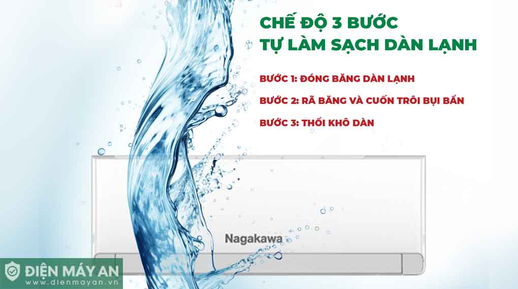 Điều hòa Nagakawa Inverter 9000 BTU 1 chiều NIS-C09R2U51